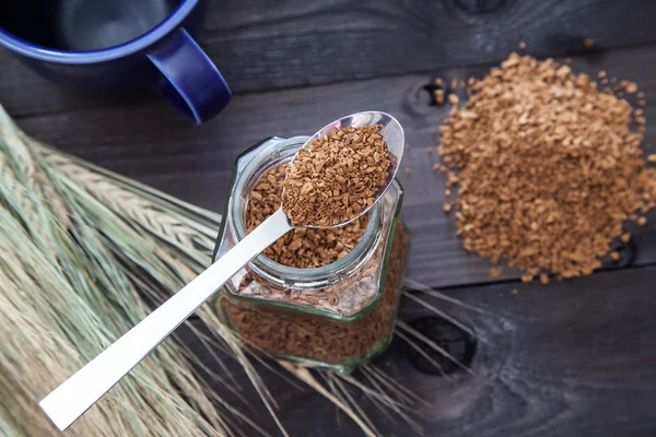 hazır kahve kaşık üzerindeki