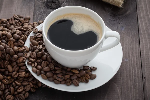 Xícara de café com café — Fotografia de Stock