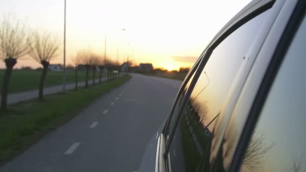 Vista desde el lado de un coche — Vídeo de stock