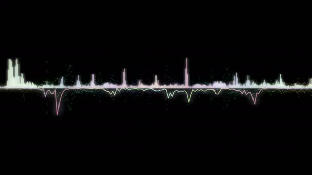 Kolorowe fale dźwiękowe — Wideo stockowe