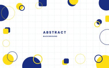 Modern Abstract Geometric Grid Background with Blue and Yellow Shapes for Presentation and Social Media. Illustration vector 10 eps.