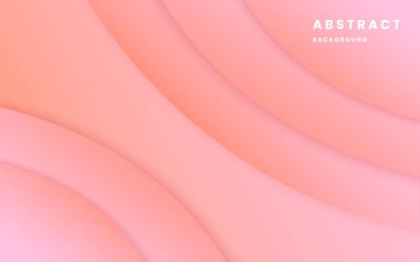 Pembe Soyut Dalga Arkaplanı Yumuşak Gradyan Asgari Tasarım Duvar Kağıdı. Görüntü vektörü 10 eps.