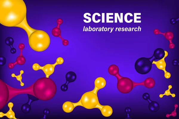 Fundo Estrutura Molecular Tecnologias Médicas Científicas Digitais Ilustração Vetorial — Vetor de Stock