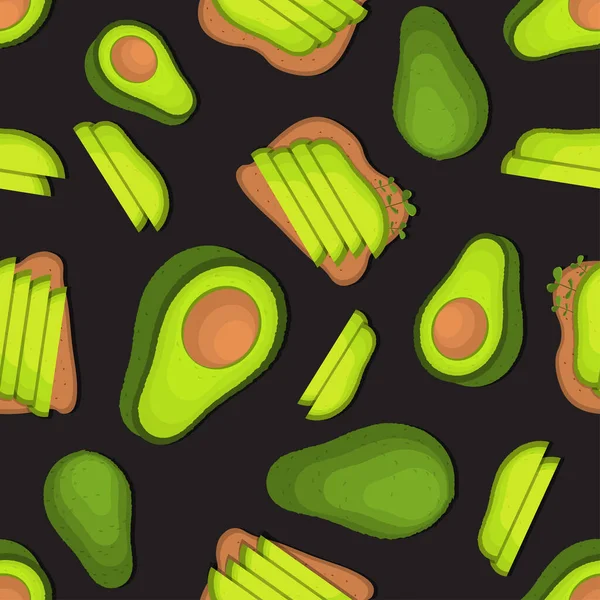 Modèle Avec Pain Grillé Avocat Pour Petit Déjeuner Une Nourriture — Image vectorielle