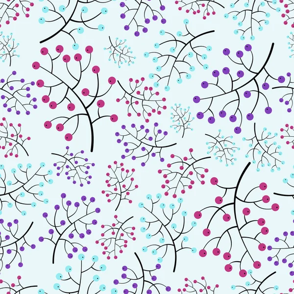 Motif Rowan Multicolore Illustration Vectorielle Plate — Image vectorielle