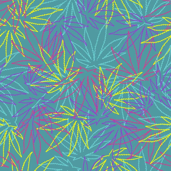 Esrar yeşil arkaplanda pürüzsüz desen bırakır. 