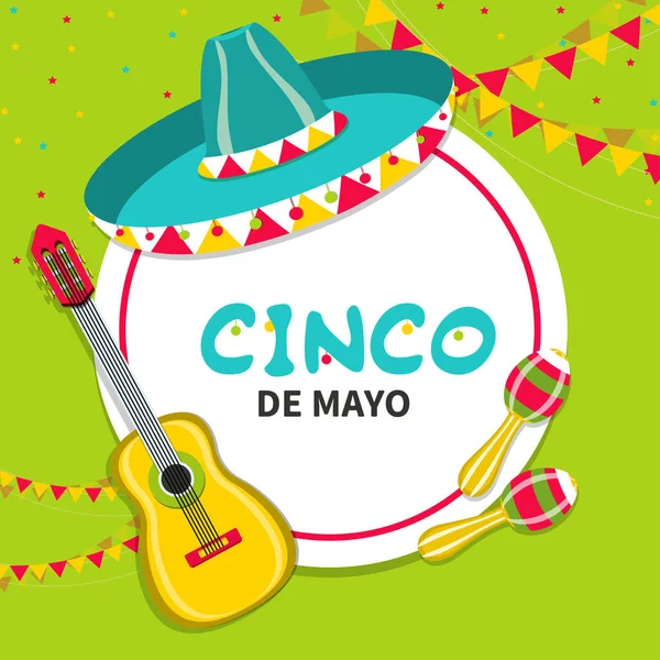 Cinco Mayo Vacances Mexicaines Illustration Vectorielle — Image vectorielle