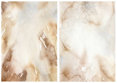 Bej ve pembe benekli suluboya arkaplan. Beyaz arkaplanda el yapımı pastel çizimler var. Tasarım, baskı, kumaş veya arkaplan için.