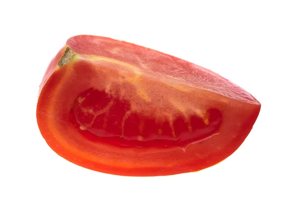 Κομμάτι της ντομάτας που απομονώνονται σε λευκό — Φωτογραφία Αρχείου