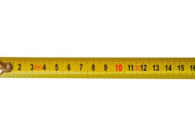 Rulet üzerinde beyaz izole ölçme