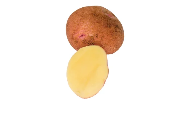 Raw organic potatoesisolated on white background — Stock Photo, Image