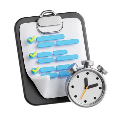 Task Management Clipboard with Stopwatch