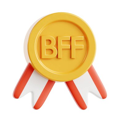 Best Friend Medal 3D Icon Illustration