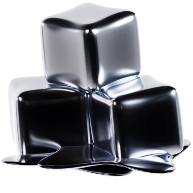 Eriyen Metal Küpleri Yığını