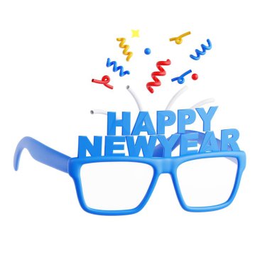 Yeni yıl partisi için yeni yıl gözlüğü.