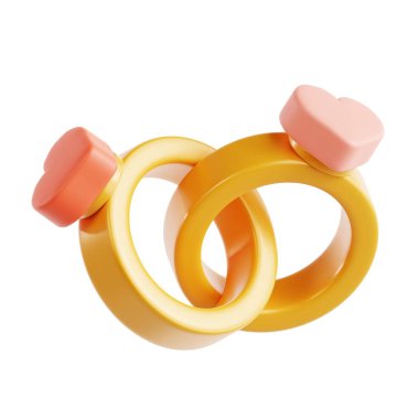 Kalpli iki nikah yüzüğü tasviri