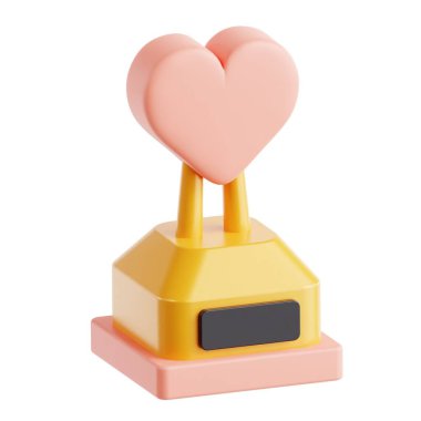 Kalp Kupası 3B Resim Çizimi