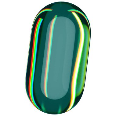 Yeşil Şeffaf Kapsül Şeklinin Görünümü