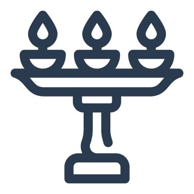 Thaipusam ritüelleri için Kuthu vilakku geleneksel yağ lambası