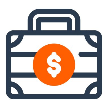 Para çantası iş nakit yatırım simgesi