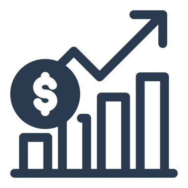 Finansal büyüme grafiği kar artışı simgesi