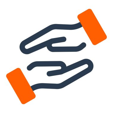 Yardım eli uzatmak gönüllü destek ikonu