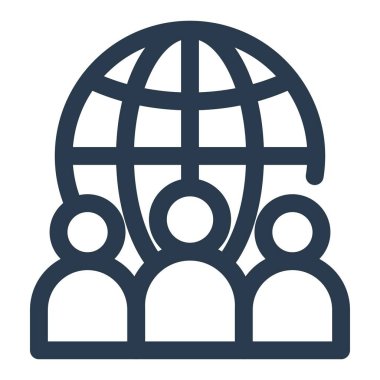 Topluluk işbirliği küresel kar amacı gütmeyen ağ simgesi