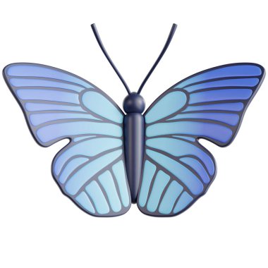 İlkbahar Gökyüzü Kelebeği 3D İllüstrasyon