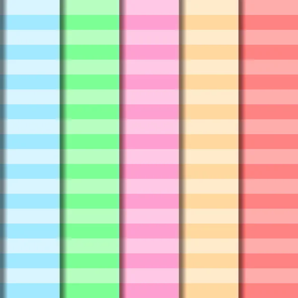 Set di motivi a strisce colorate - Vettore — Vettoriale Stock