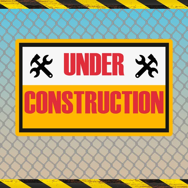 Vector sign under construction, eps10 — Stock Vector