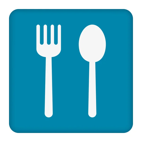 Fourchette cuillère icône vectorielle — Image vectorielle