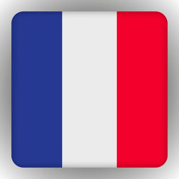 Flag of France. Icons Square Shape . vector illustration — Stock Vector