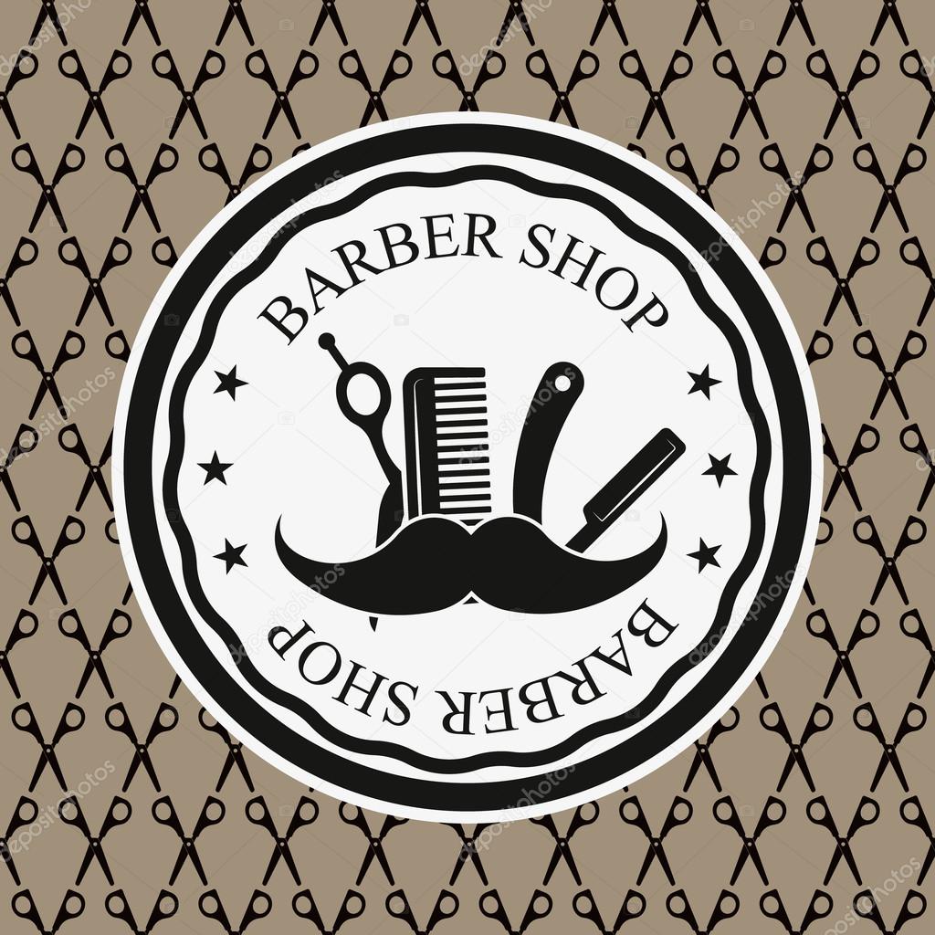 Logo for barbershop, hair salon. Barbershop sign. Vector Illustration.