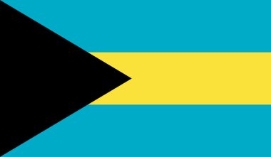 Bahamalar vektör bayrağı arka planda izole. vektör illüstrasyon