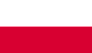 Poland flag, official colors and proportion correctly. National Poland flag. clipart