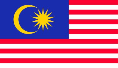 original and simple Malaysia flag isolated vector in official colors and Proportion Correctly clipart