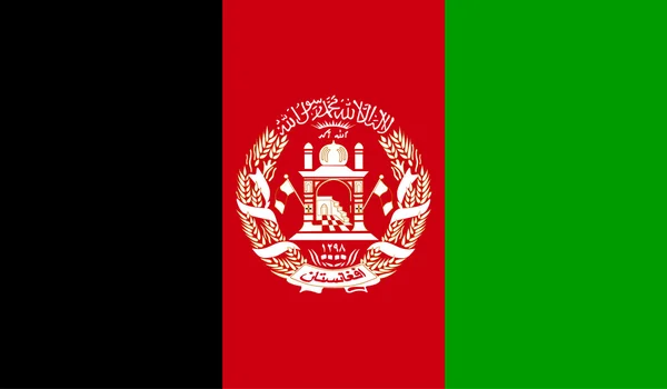 Vlag van Afghanistan. Vector. Nauwkeurige afmetingen, elementenverhoudingen en kleuren. — Stockvector