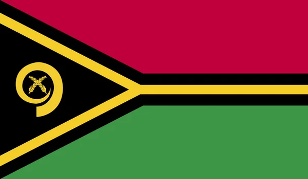 Vanuatu bayrağını. Beyaz arka plan üzerinde şekil — Stok Vektör