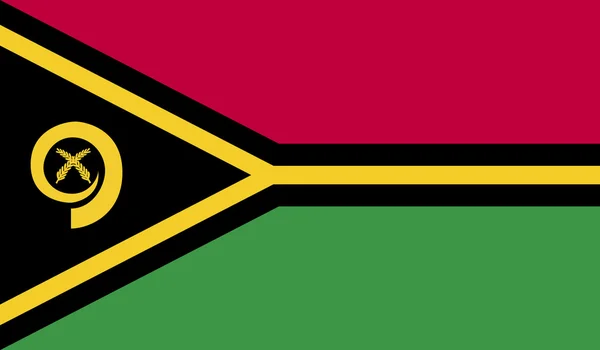 Flagga vanuatu. illustration över vit bakgrund — Stock vektor