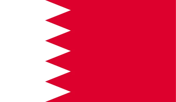 Original and simple Bahrain flag isolated vector in official colors and Proportion Correctly — Stock Vector