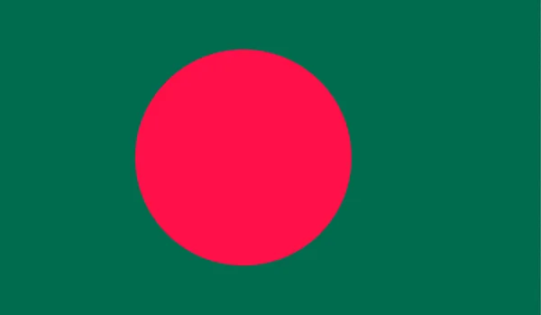 Original och enkel Bangladesh flagga isolerad vektor i officiella färger och Andel korrekt — Stock vektor