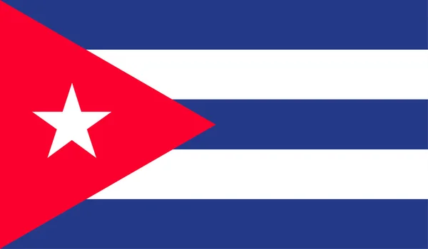 Cuba vlag. vector in officiële kleuren en verhoudingen correct. — Stockvector