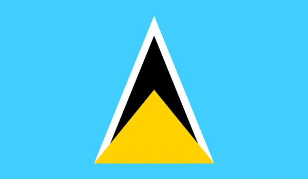 Vlag van Saint Lucia geïsoleerde vector in officiële kleuren en verhoudingen correct — Stockvector