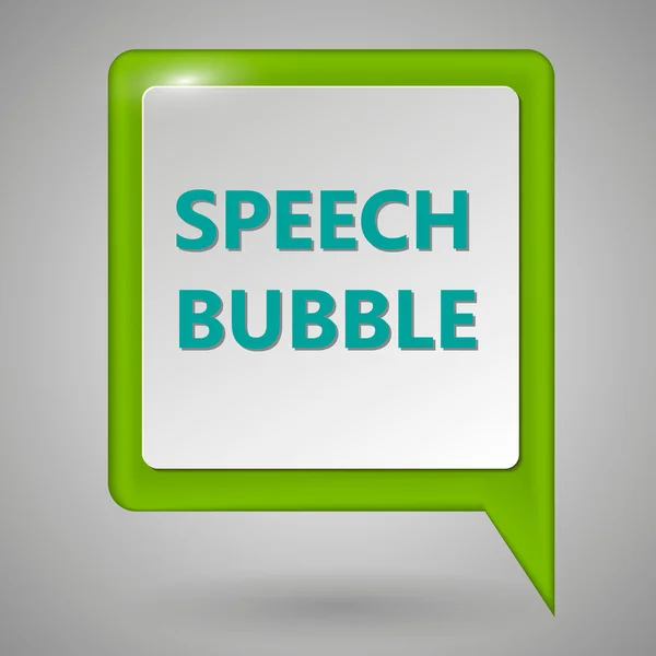 Fond vectoriel de la parole bulle. bulle de discours vert — Image vectorielle