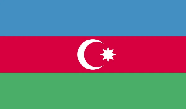 Bandeira do Azerbaijão. Ilustração vetorial. A cor e o tamanho do original . — Vetor de Stock