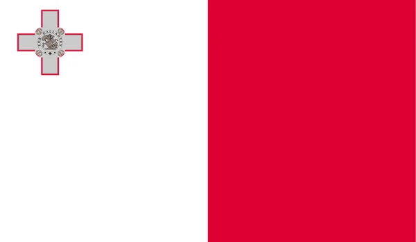 Malta bayrağı vektörü. Orijinal ve basit Malta bayrağı resmi renk ve oranlarda izole edilmiş vektör. — Stok Vektör