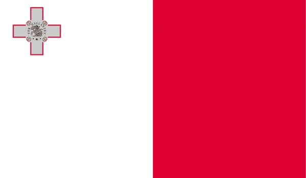 Malta bayrağı vektörü. Orijinal ve basit Malta bayrağı resmi renk ve oranlarda izole edilmiş vektör.