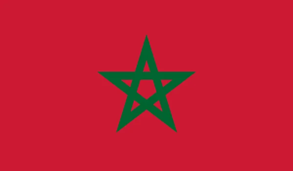 Vector achtergrond van Marokko vlag officiële kleuren en verhoudingen correct. — Stockvector