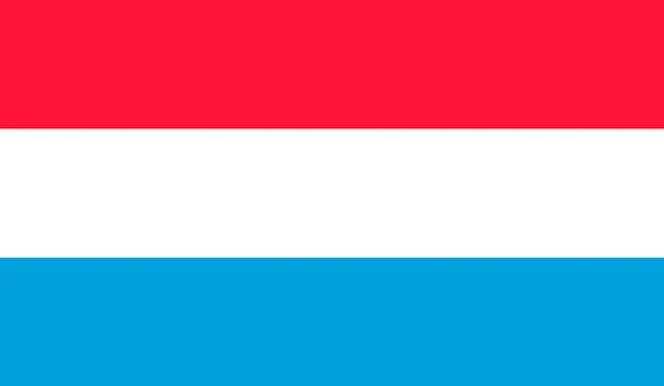 Luxemburgische Flagge, offizielle Farben und Proportionen korrekt. Luxemburger Nationalflagge. — Stockvektor