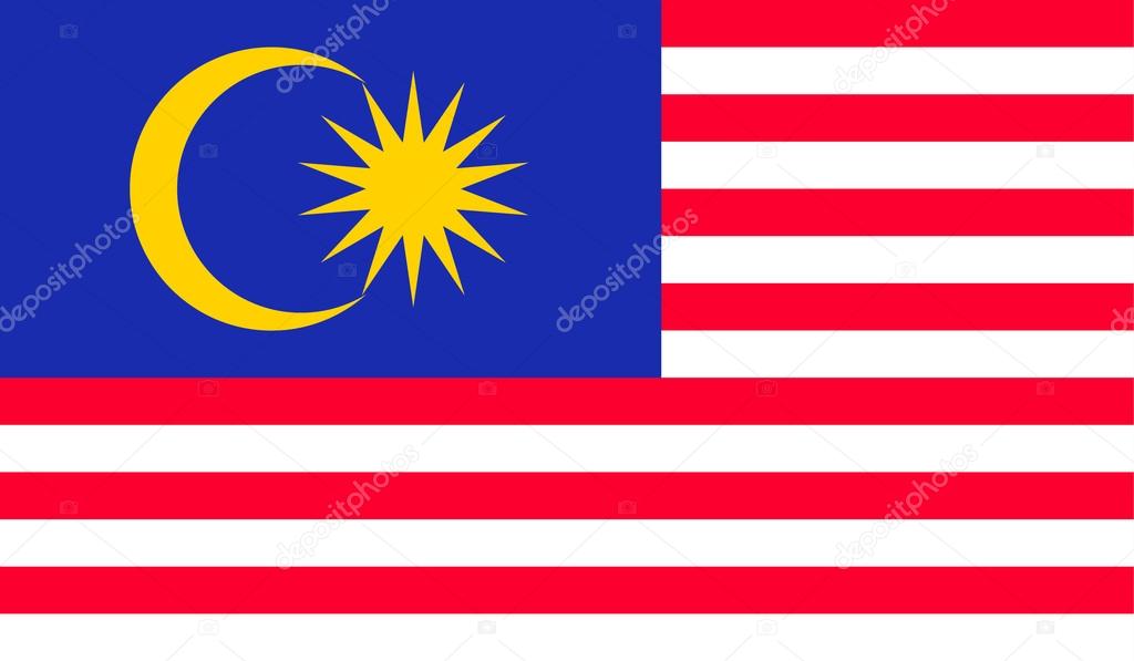 original and simple Malaysia flag isolated vector in official colors and Proportion Correctly